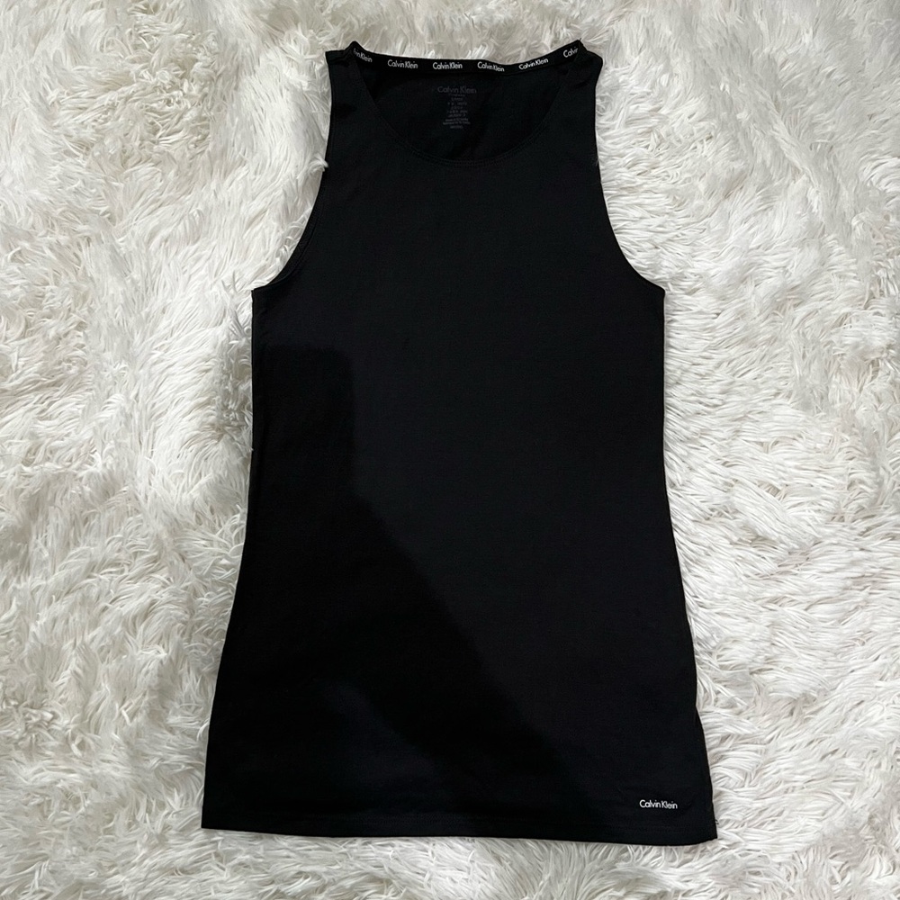 Calvin Klein Tank Top - Sleepwear - Black - Tunic - Loungewear - SZ S Women